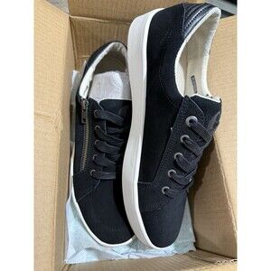 Revitalign Women’s Wrigley Shoes Waco Low Top Skater Black Lace Up Zipper 12B